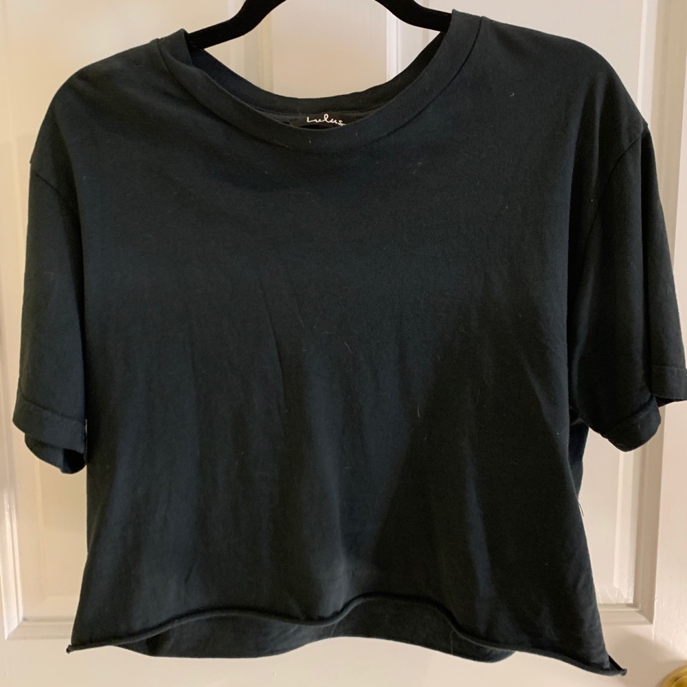Lulus navy blue crop top